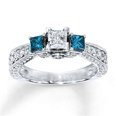 kay diamond blue rings.